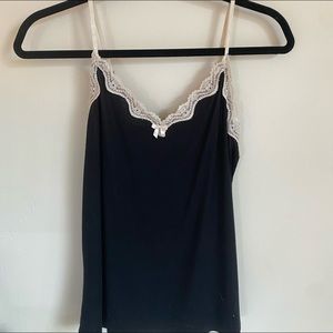 Y2k dainty black laced top